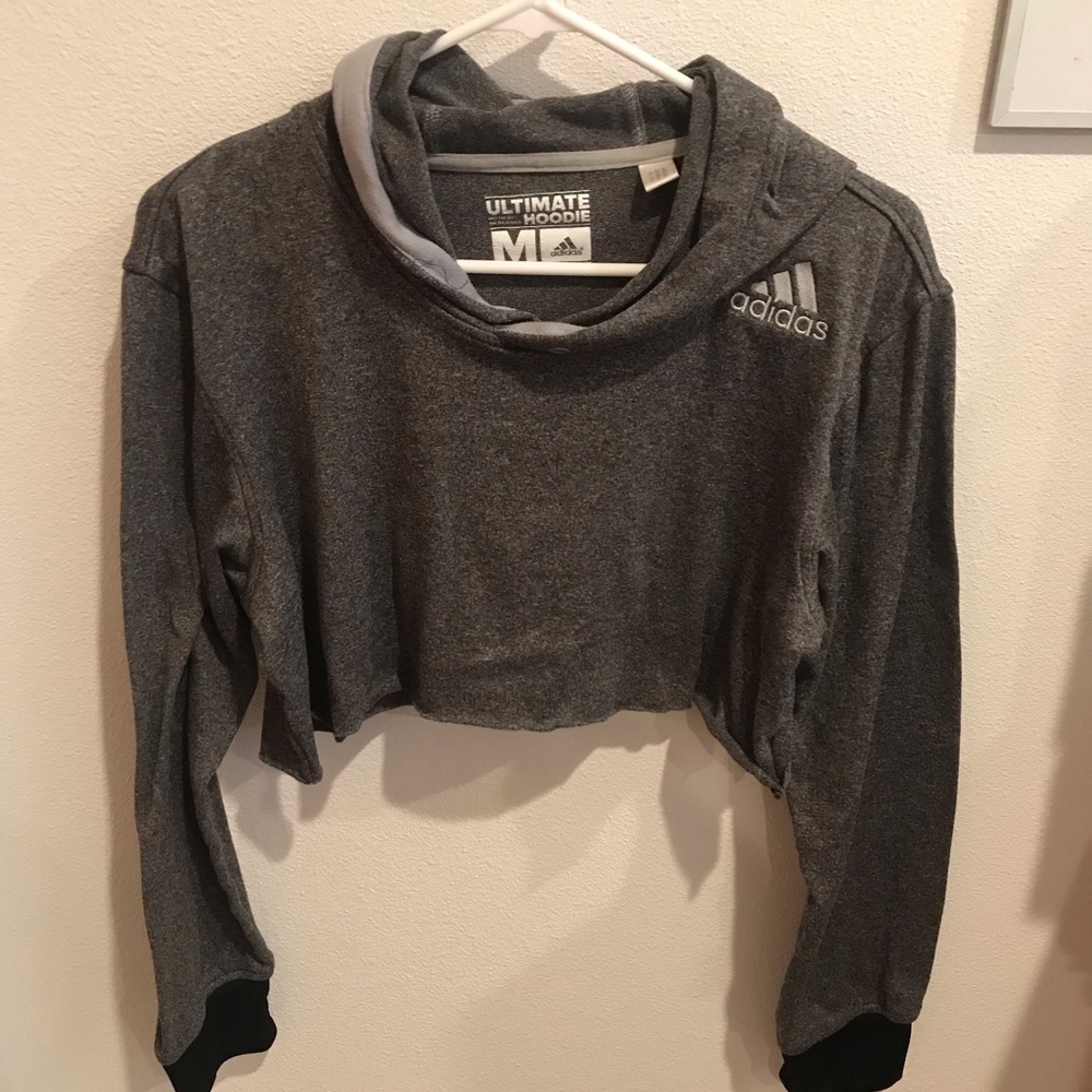 Adidas grey crop top